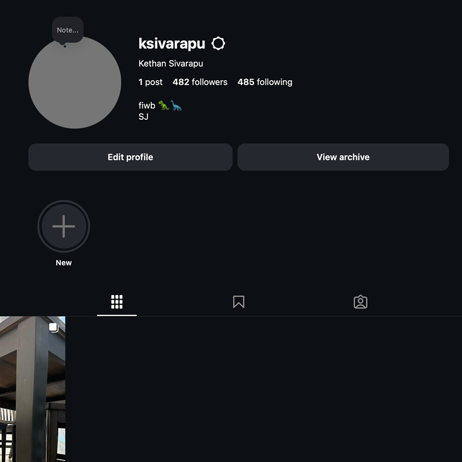 Instagram profile preview