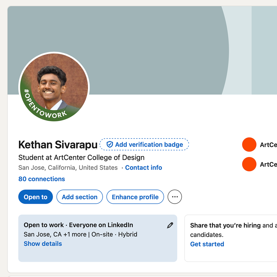 LinkedIn profile preview