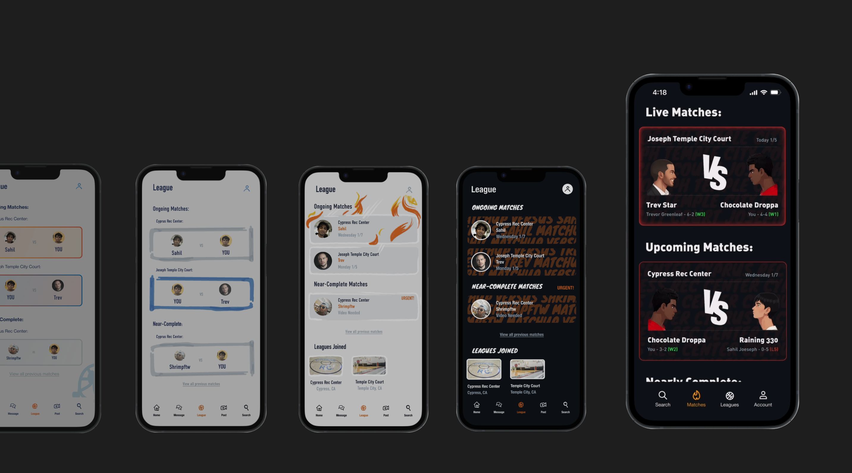 UI iterations